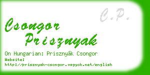 csongor prisznyak business card